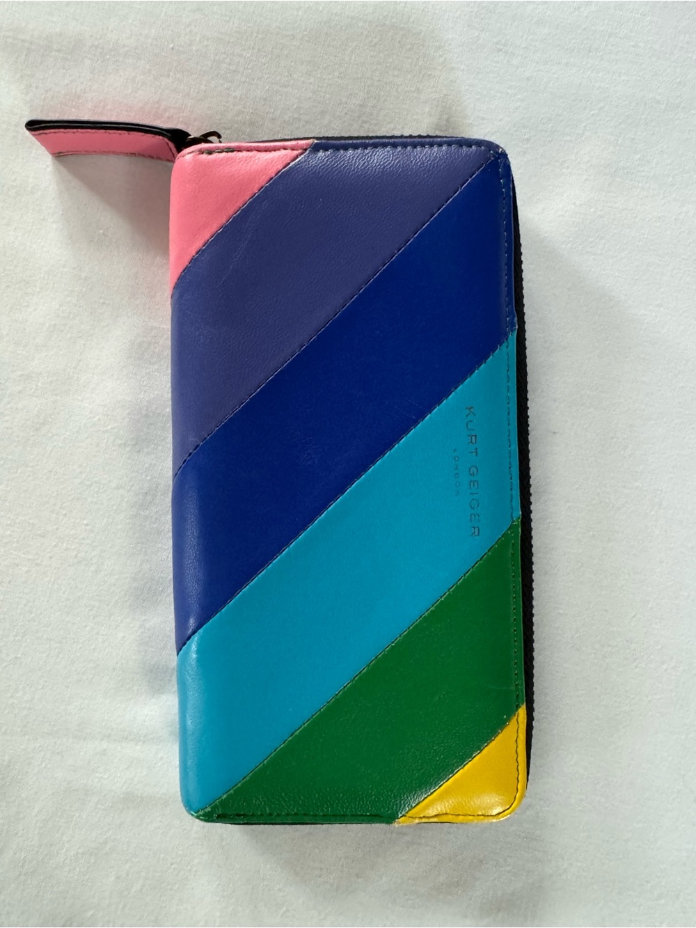 Kurt Geiger London Rainbow Leather Zip Wallet